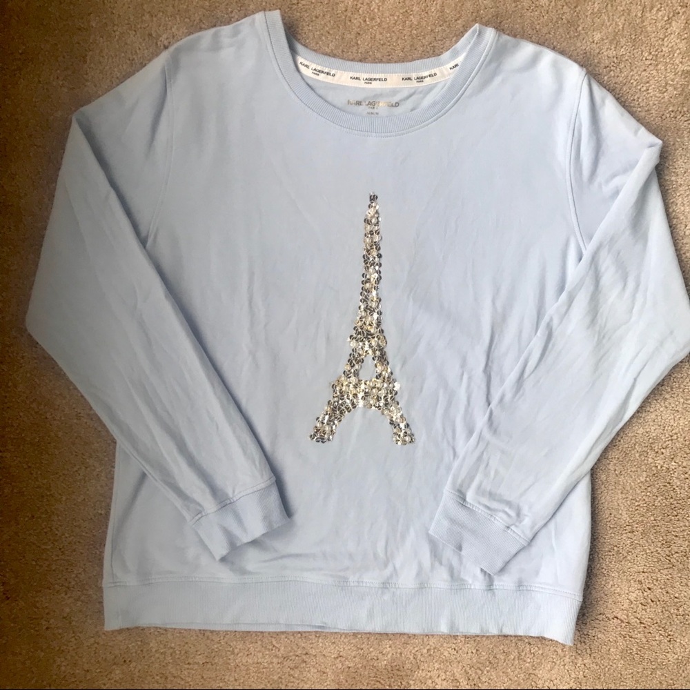 Karl Lagerfeld Paris embellished sweatshirt, sz M